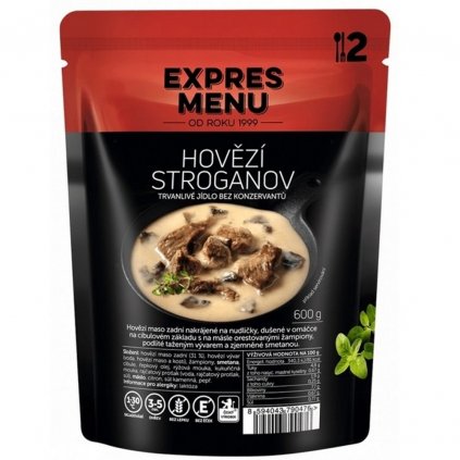 Hovězí Stroganov (2 porce 600g) - Expres menu