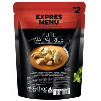 Kuře na paprice (2 porce 600g) - Expres menu