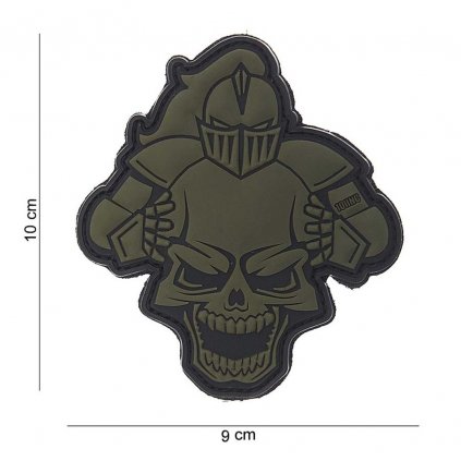 Nášivka na suchý zip Knight (plast 3D) - oliva (101 INC)
