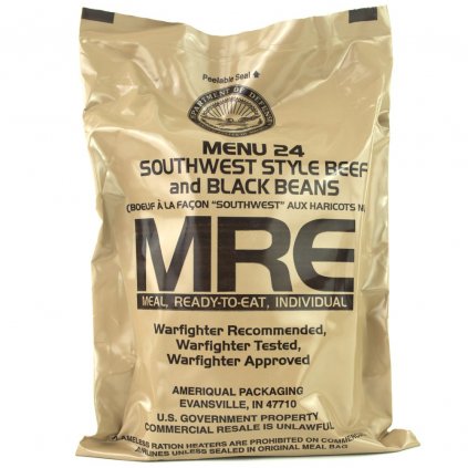 MRE Menu 24 SOUTHWEST BEEF AND BLACK BEANS