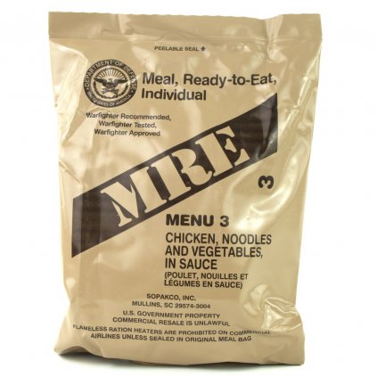 MRE Menu 4 SPAGHETTI WITH BEEF AND SAUCE