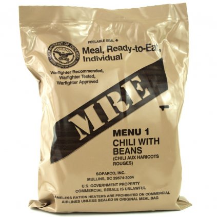 MRE Menu 1 CHILI WITH BEANS
