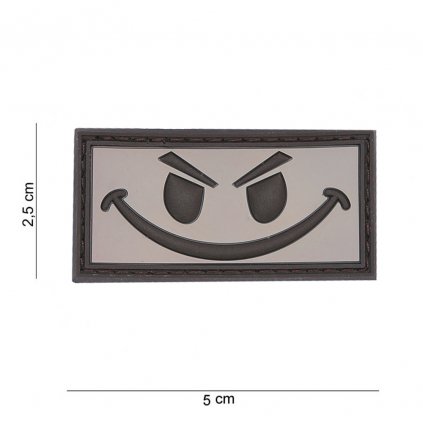 Nášivka na suchý zip Evil Smiley (plast 3D) - brown (101 INC)