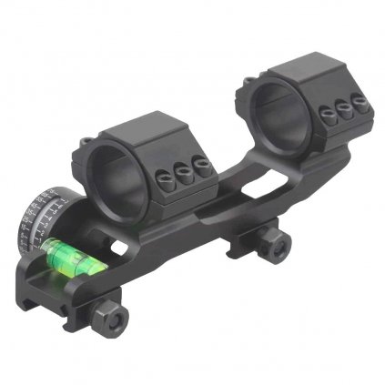 Mounting rings connected 30/25mm with spirit level, angle measurement and upper RIS - Vector Optics