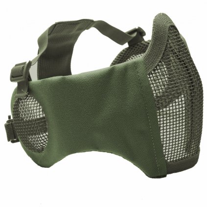 Mesh Mask (low half, with ear protection) (olive) - Strike Systems