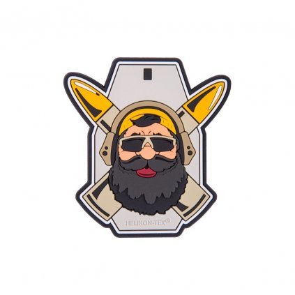 Nášivka na suchý zip "Beardman RANGE" (plast) - šedá - HELIKON