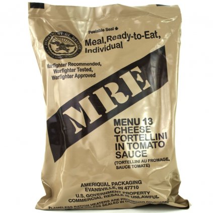 MRE Menu 13 CHEESE TORTELLINI IN TOMATO SAUCE
