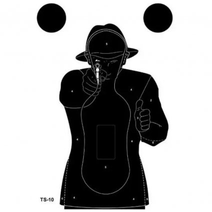Training target "French" (paper, 495 x 695 mm) (whole pack of 50 targets) - Range Solutions