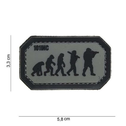 Nášivka na suchý zip Airsoft Evolution (plast 3D) - grey