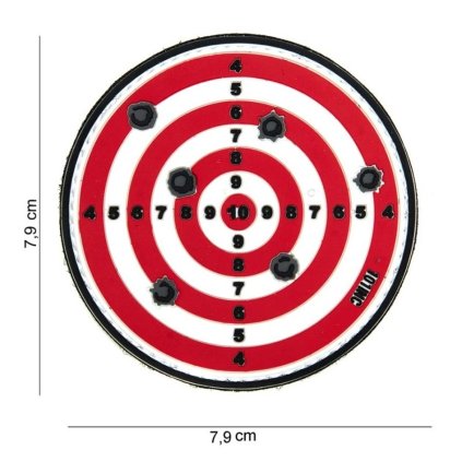 Nášivka na suchý zip Target (plast 3D) - red (101 INC)