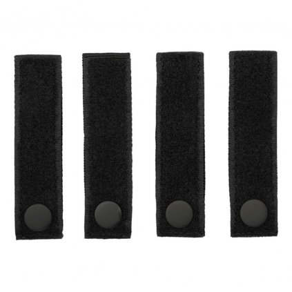 Pásky Molle 10cm délky (sada 4 kusů) (černá) - 101 INC