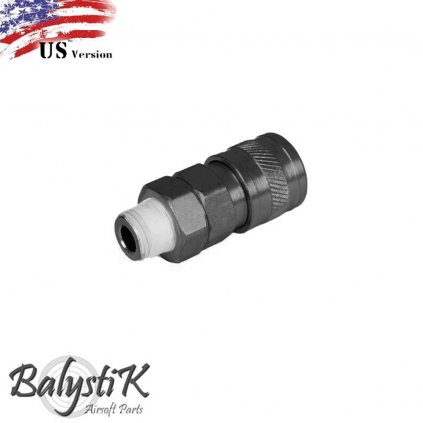 balystik coupler with 1 8 npt male thread us black