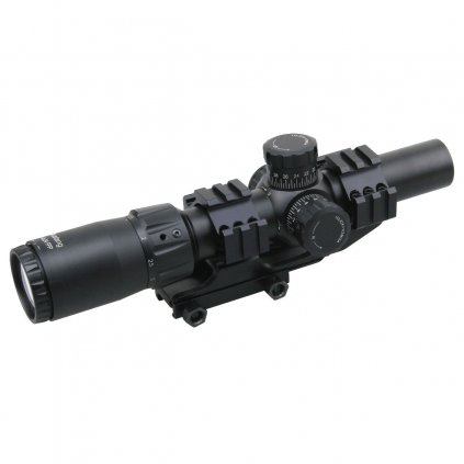 Vector Mustang 1-4x24FFP optics (backlit, fully multi-coated, red) - Vector Optics