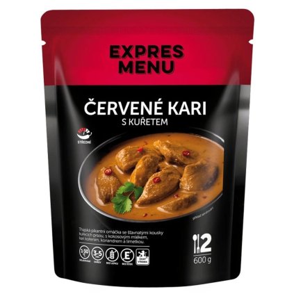 Červené kari s kuřetem (2 porce 600g) - Expres menu