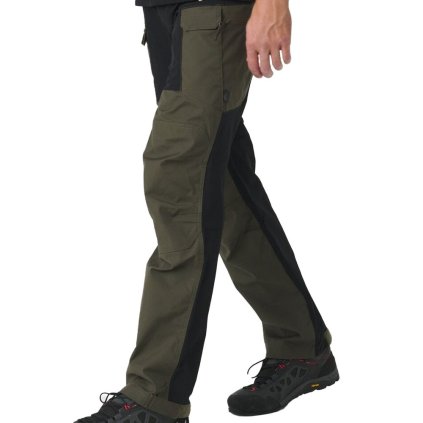 Kalhoty HYBRID OUTBACK DuraCanvas Taiga Green/Black (XL/LONG) - HELIKON