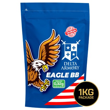 Airsoft kuličky BB BIO Delta Armory EAGLE 0,32g 3125ks Bílá
