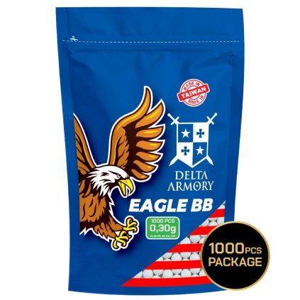 Airsoft kuličky BB BIO Delta Armory EAGLE 0,32g 1000ks Bílá