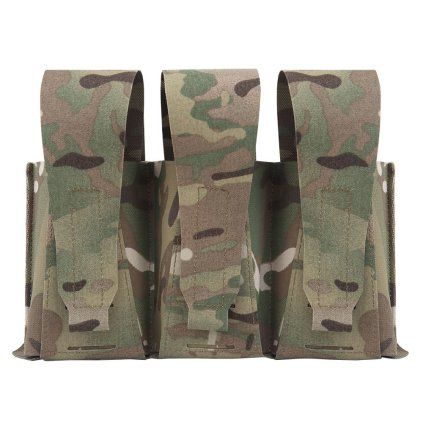 Front panel for  3 magazines  for use on tactical vests and plate carriers, Multicamo