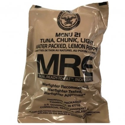 MRE Menu 21 TUNA, CHUNK, LIGHT, WATER PACKED, LEMON PEPPER