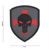 Shield Punisher Cross Velcro Patch (3D plastic) - grey (101 INC)