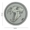 Nášivka na suchý zip Sabertooth tiger (plast 3D) - grey (101 INC)