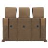 Front panel for 3 magazines for use on tactical vests and plate carriers, Coyote Brown