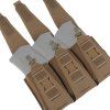 Front panel for 3 magazines for use on tactical vests and plate carriers, Coyote Brown
