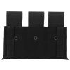 Front panel for 3 magazines for use on tactical vests and plate carriers, Black
