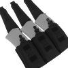 Front panel for 3 magazines for use on tactical vests and plate carriers, Black