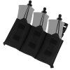 Front panel for 3 magazines for use on tactical vests and plate carriers, Black