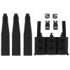Front panel for 3 magazines for use on tactical vests and plate carriers, Black