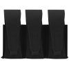 Front panel for 3 magazines for use on tactical vests and plate carriers, Black