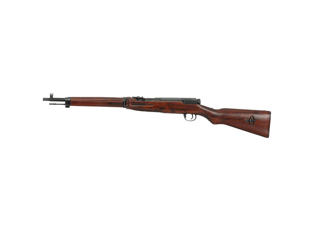 Airsoftová manuální puška ARISAKA Type 38 Short od S&T s pažbením z pravého dřeva. Airsoft zbraně online na AirsoftMorava.
