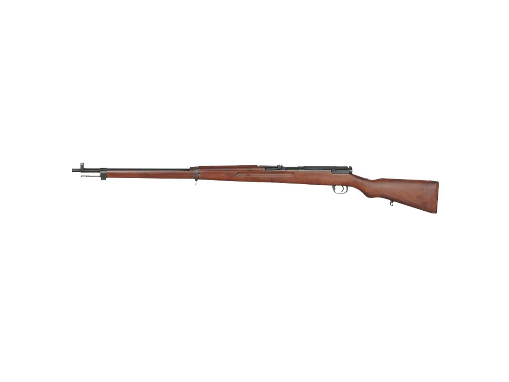 Airsoftová manuální puška ARISAKA Type 38 od S&T s pažbením z pravého dřeva. Airsoft zbraně online na AirsoftMorava.