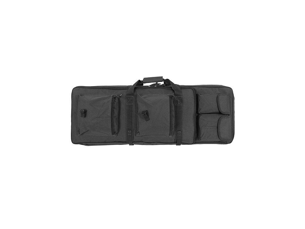 Airsoftový obal na zbraň (82/107cm) od 8FIELDS - černý. S kapsami a popruhy na záda. Na AirsoftMorava.