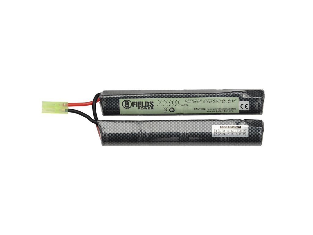 Airsoft NiMH akumulátor 4/5SC 2200mAh 9,6V, typ large SF2, Tamiya konektor. Na AirsoftMorava.