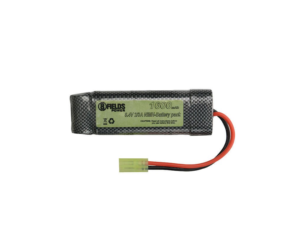 Airsoft NiMH akumulátor 8FIELDS 1600mAh 8,4V, typ mini, Tamiya konektor. Na AirsoftMorava.