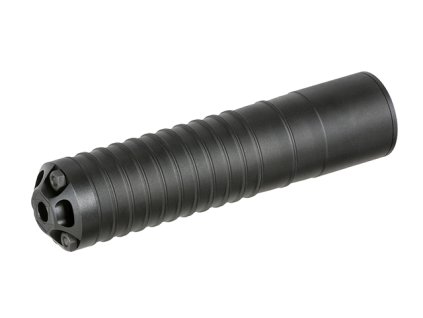 Airsoft tlumič zvuku 5KU DTKP pro AK, černý, hliníkový, 14mm levotočivý závit. Na AirsoftMorava.