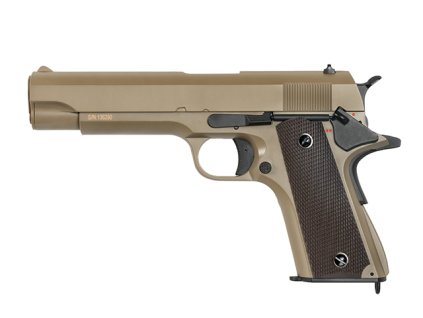 Airsoft pistole AEP CM.123S Colt 1911 od CYMA (Mosfet BLUE Edition, TAN, Li-Po). Airsoft zbraně online na AirsoftMorava.