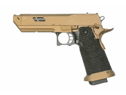 Airsoft pistole GBB 3355 Hi-Capa od Golden Eagle (Optic Ready, Desert, kov/polymer, kufr). Airsoft zbraně online na AirsoftMorava.