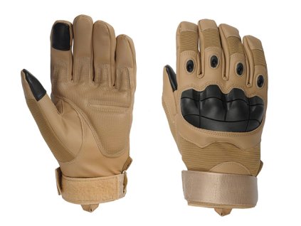 Airsoft taktické rukavice s ochranou kloubů od 8FIELDS - TAN, velikost M. Prodyšné. Na AirsoftMorava.