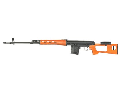 Airsoft odstřelovací puška SVD Dragunov od Snow Wolf s pažbením z pravého dřeva. Airsoft zbraně online na AirsoftMorava.
