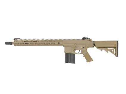 Airsoft zbraň EC-903 AR-10 DMR E&C, TAN, MOSFET, MLOCK, 480 FPS. Na AirsoftMorava.