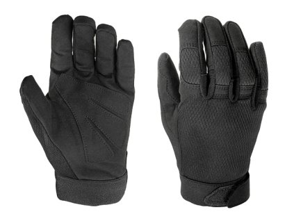 Airsoftové taktické rukavice od 8FIELDS - černé, velikost S. S prodyšnou síťovinou. Na AirsoftMorava.