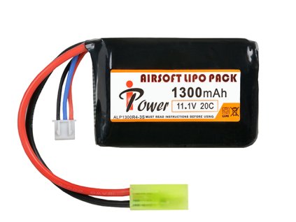 Airsoft Li-Po akumulátor IPower 1300mAh 11,1V 20C, konektor Tamiya. Na AirsoftMorava.