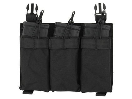 Airsoft přední panel na zásobníky AR-15/M4 od 8FIELDS - černý. Na tři zásobníky. Na AirsoftMorava.