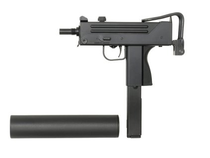 Airsoft GBB samopal HG-203 Ingram M11 HFC, Blow-Back, sklopná kov. pažba. Na AirsoftMorava.
