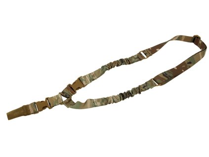 Airsoft jednobodový popruh s odpružením od 8FIELDS - Multicam. S HK sponami. Na AirsoftMorava.