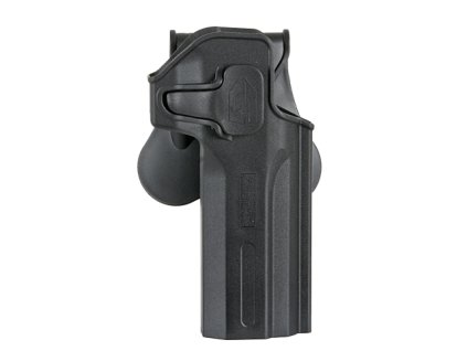 Airsoft pouzdro pro pistole Desert Eagle od AMOMAX - černé. Polymerové, s otočnou hlavicí. Na AirsoftMorava.