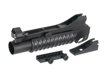 Granátomet Bell M203 krátký, vč. granátu a montáže, polymer/ocel. Na AirsoftMorava.